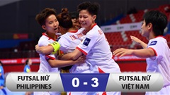 Thắng cách biệt Philippines 3-0, Việt Nam vào tứ kết giải futsal nữ vô địch châu Á 2025